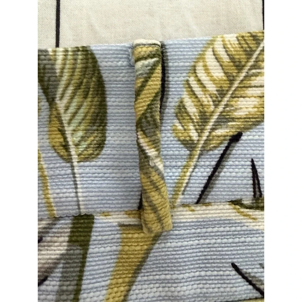 Ann Taylor Kate Fit Tropical Jungle Monkeys Print Crop Pants Women's 16 Lt Blue